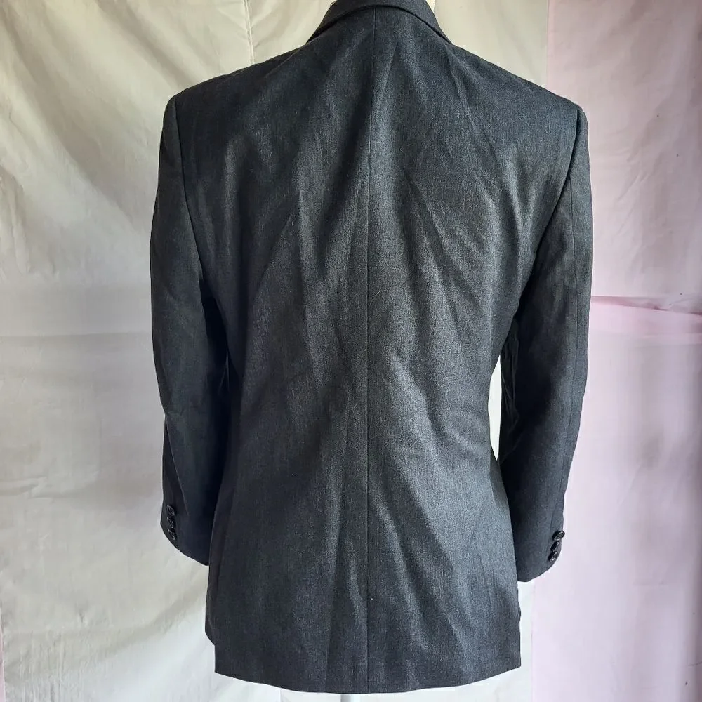Lauren Ralph Lauren Gray Slimming Suit Jacket Size 36‎